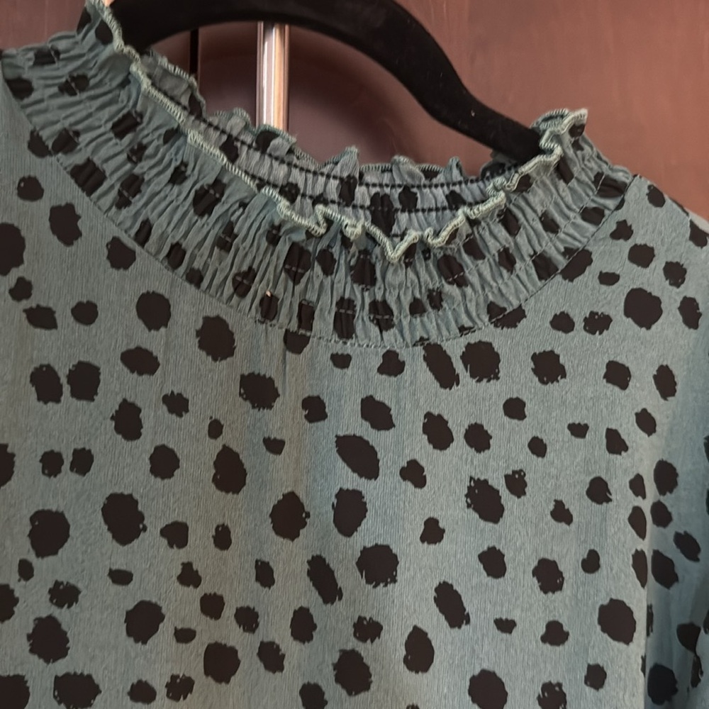 Misguided Women’s Long sleeves leopard print maxi dress Green/black Size Small - Picture 3 of 12